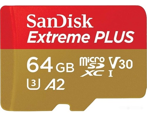 Карта памяти SanDisk Extreme microSDXC SDSQXBZ-064G-GN6MA 64GB (с адаптером)