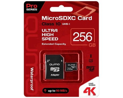 Карта памяти Qumo microSDXC QM256GMICSDXC10U3 256GB