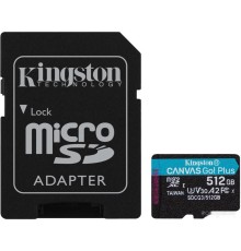 Карта памяти Kingston Canvas Go! Plus microSDXC 512GB (с адаптером)