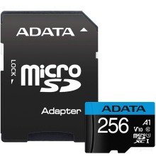Карта памяти A-Data Premier AUSDX256GUICL10A1-RA1 microSDXC 256GB (с адаптером)