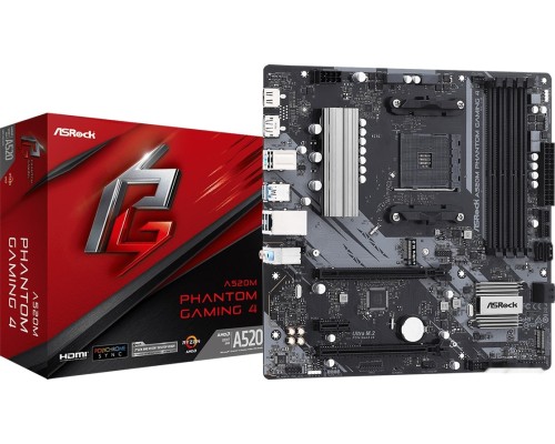 Материнская плата ASROCK A520M Phantom Gaming 4