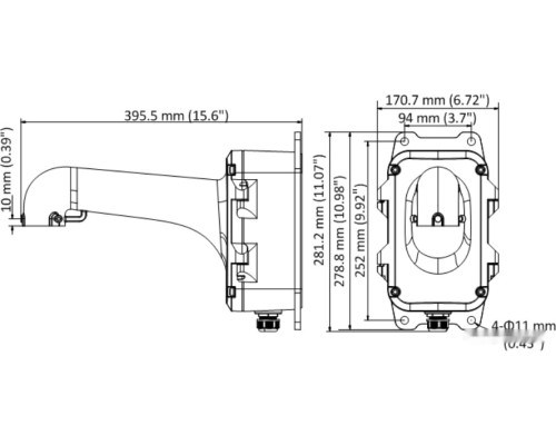 Кронштейн Hikvision DS-1604ZJ-BOX