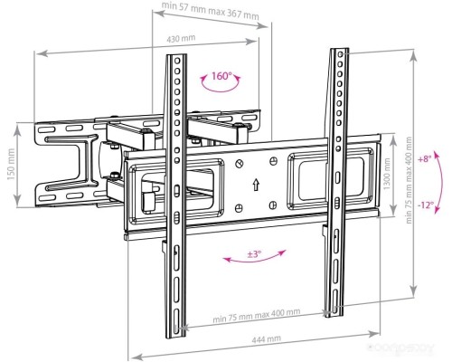 Кронштейн Arm Media LCD-417 (черный)