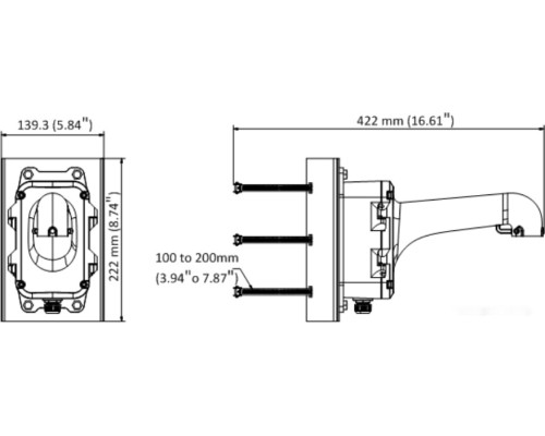 Кронштейн Hikvision DS-1604ZJ-BOX-POLE