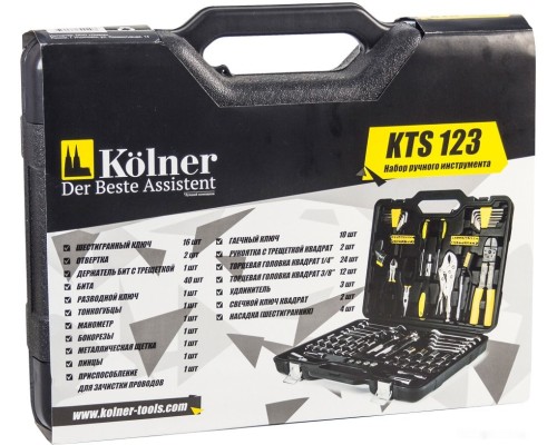Универсальный набор инструментов Kolner KTS123 (123 предмета)