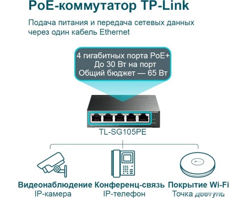 Коммутатор TP-Link TL-SG105PE