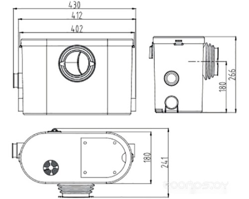 Канализационная установка Jemix STP-400 Lux