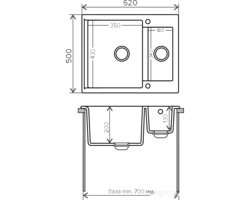 Кухонная мойка Polygran Brig-620 (песочный 302)