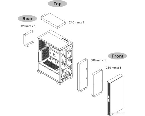 Корпус Thermaltake Versa T35 TG RGB CA-1R7-00M1WN-00