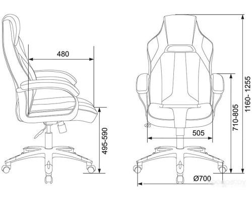 Офисное кресло Бюрократ Viking 2 Aero (черный)