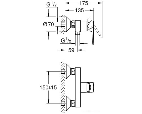 Смеситель Grohe Bauedge 23635001