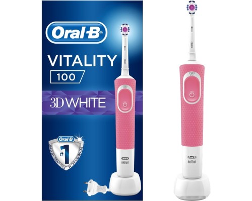 Электрическая зубная щетка Oral-B Vitality 100 3D White D100.413.1 (розовый)