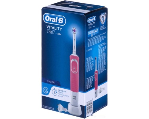 Электрическая зубная щетка Oral-B Vitality 100 3D White D100.413.1 (розовый)