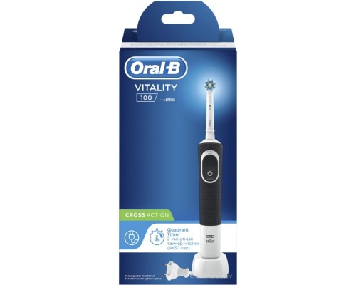 Электрическая зубная щетка Oral-B Vitality 100 Cross Action D100.413.1 (черный)