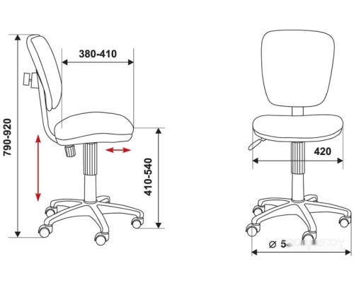 Компьютерное кресло Бюрократ CH-204NX/PENCIL-BL (синий)