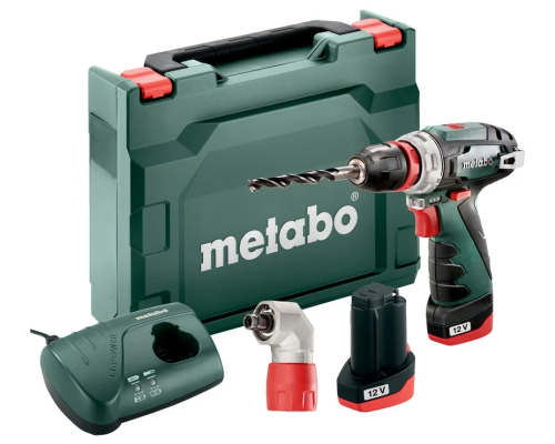 Дрель-шуруповерт Metabo PowerMaxx BS Quick Basic 600156950 (с 2-мя АКБ, кейс, 2 патрона)