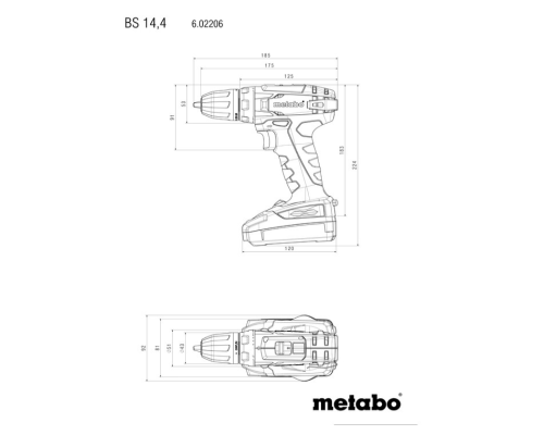 Дрель-шуруповерт Metabo BS 14.4 602206510 (с 1-им АКБ, кейс)