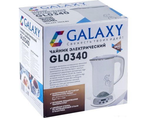 Электрический чайник GALAXY GL0340 (белый)