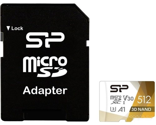 Карта памяти Silicon Power Superior Pro microSDXC SP512GBSTXDU3V20AB 512GB (с адаптером)