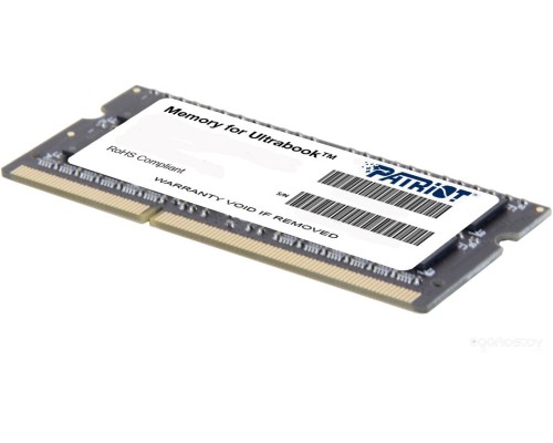 Модуль памяти Patriot Memory for Ultrabook 4GB DDR3 SO-DIMM PC3-10600 (PSD34G1333L2S)