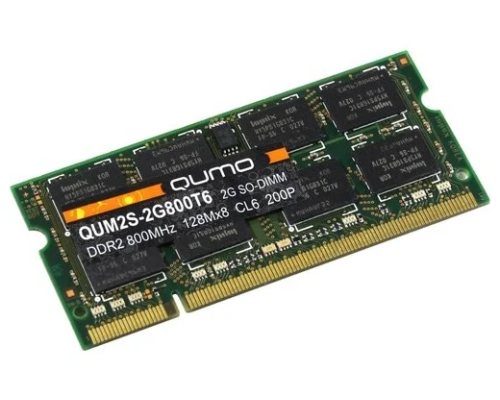 Модуль памяти Qumo 2GB DDR2 SO-DIMM PC2-6400 (QUM2S-2G800T6)