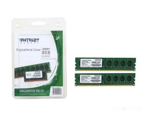 Модуль памяти Patriot Signature Line DDR3 2x4GB PC3-12800 [PSD38G1600K]