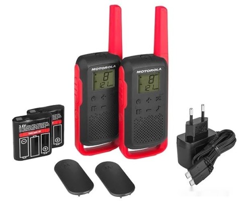 Портативная радиостанция Motorola T62 Walkie-talkie (черный/красный)