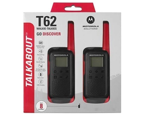 Портативная радиостанция Motorola T62 Walkie-talkie (черный/красный)