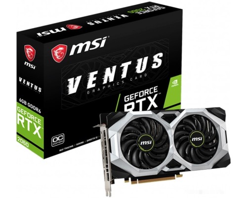 Видеокарта MSI GeForce RTX 2060 Ventus GP OC 6GB GDDR6