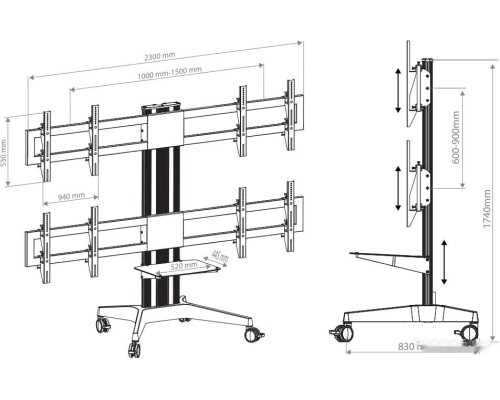 Кронштейн Arm Media PT-Stand-16 (серебристый)