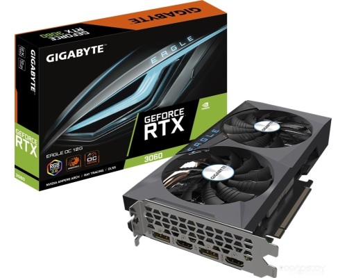 Видеокарта Gigabyte GeForce RTX 3060 Eagle OC 12GB GDDR6 GV-N3060EAGLE OC-12GD