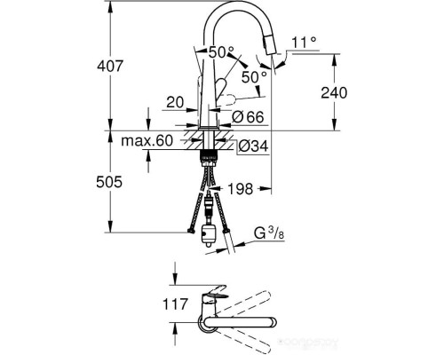 Смеситель Grohe Veletto 30419000