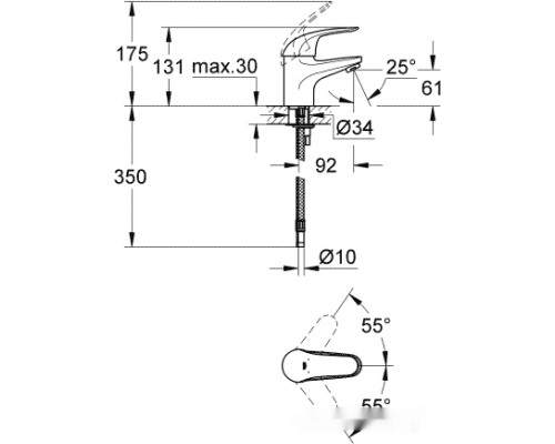 Смеситель Grohe Euroeco 32734000