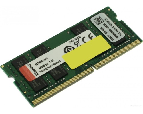 Модуль памяти Kingston 16GB DDR4 SODIMM PC4-21300 KCP426SD8/16