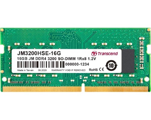 Модуль памяти Transcend JetRam 16GB DDR4 SODIMM PC4-25600 JM3200HSE-16G