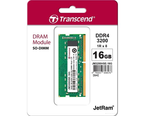 Модуль памяти Transcend JetRam 16GB DDR4 SODIMM PC4-25600 JM3200HSE-16G