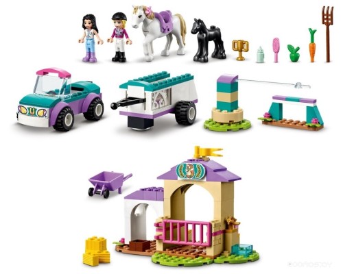 Конструктор Lego Friends 41441 Тренировка лошади и прицеп для перевозки