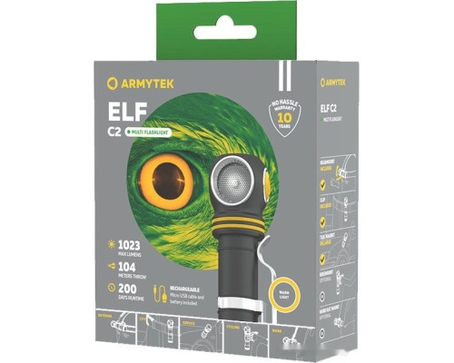 Фонарь Armytek Elf C2 Micro USB (теплый)