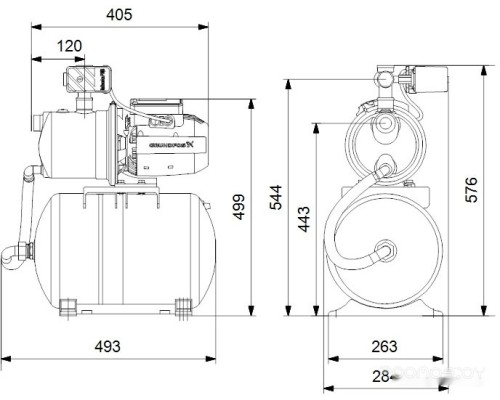 Насосная станция Grundfos JP 3-42 PT-H