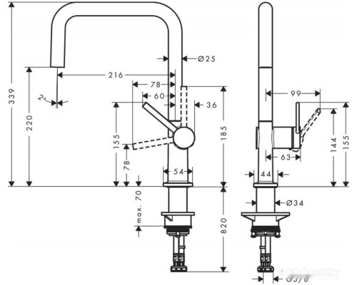 Смеситель Hansgrohe Talis M54 72806670