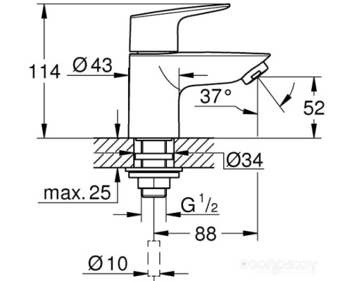 Смеситель Grohe Bauedge 20421001