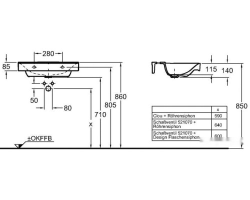 Умывальник Keramag Xeno 2 F127060000 60x48