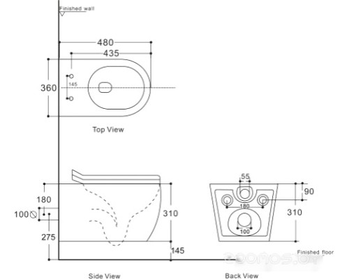 Унитаз Aquanet Rimless Cetus W Short LX-1900 Унитаз Aquanet Rimless Cetus W Short LX-1900