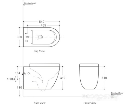 Унитаз Aquanet Rimless Cetus-W BL-102N-WHT Унитаз Aquanet Rimless Cetus-W BL-102N-WHT
