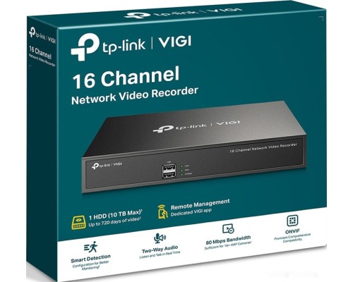 Видеорегистратор наблюдения TP-Link Vigi NVR1016H