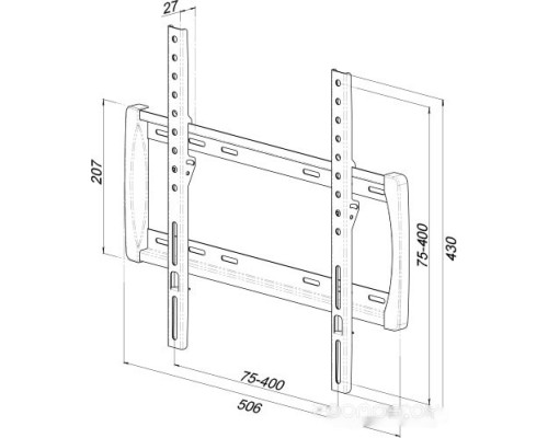 Кронштейн Trone Техно-400F (черный)