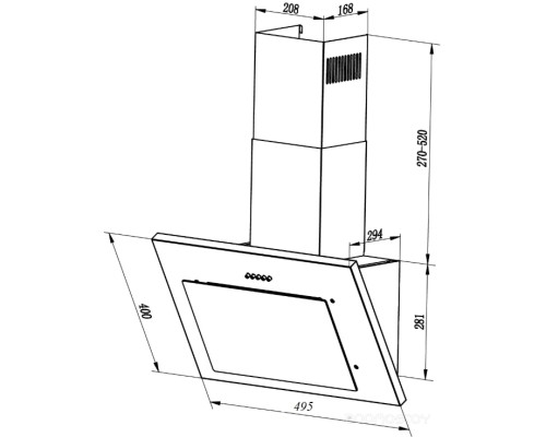 Вытяжка LEX Mika 600 G (слоновая кость)