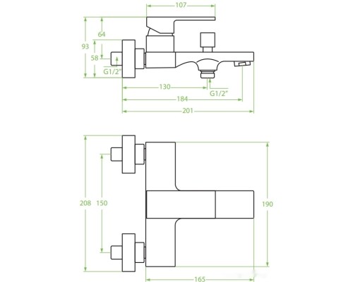 Смеситель Laveo Kvadrato BLQ 010D