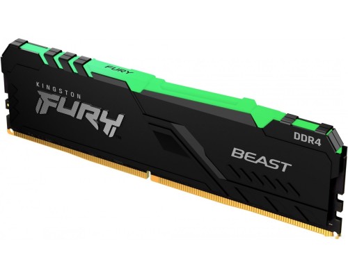 Модуль памяти Kingston FURY Beast RGB 16GB DDR4 PC4-24000 KF430C15BB1A/16