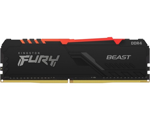 Модуль памяти Kingston FURY Beast RGB 16GB DDR4 PC4-24000 KF430C15BB1A/16